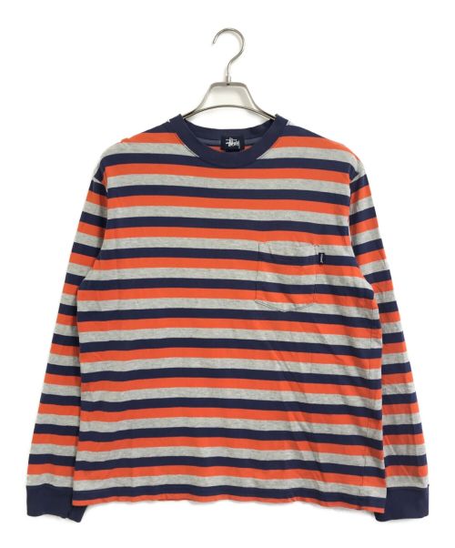 シャツ stussy ステューシー ボーダー ロンT Mサイズ pM1uS