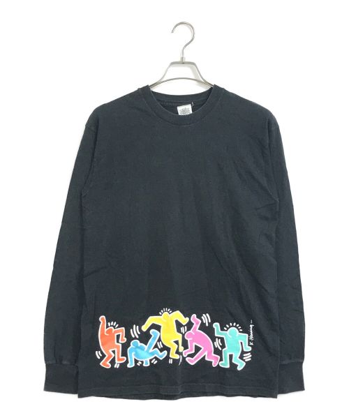 Keith Haring（キースヘリング）Keith Haring (キースヘリング) [古着]アート長袖Tシャツ ブラック サイズ:Mの古着・服飾アイテム