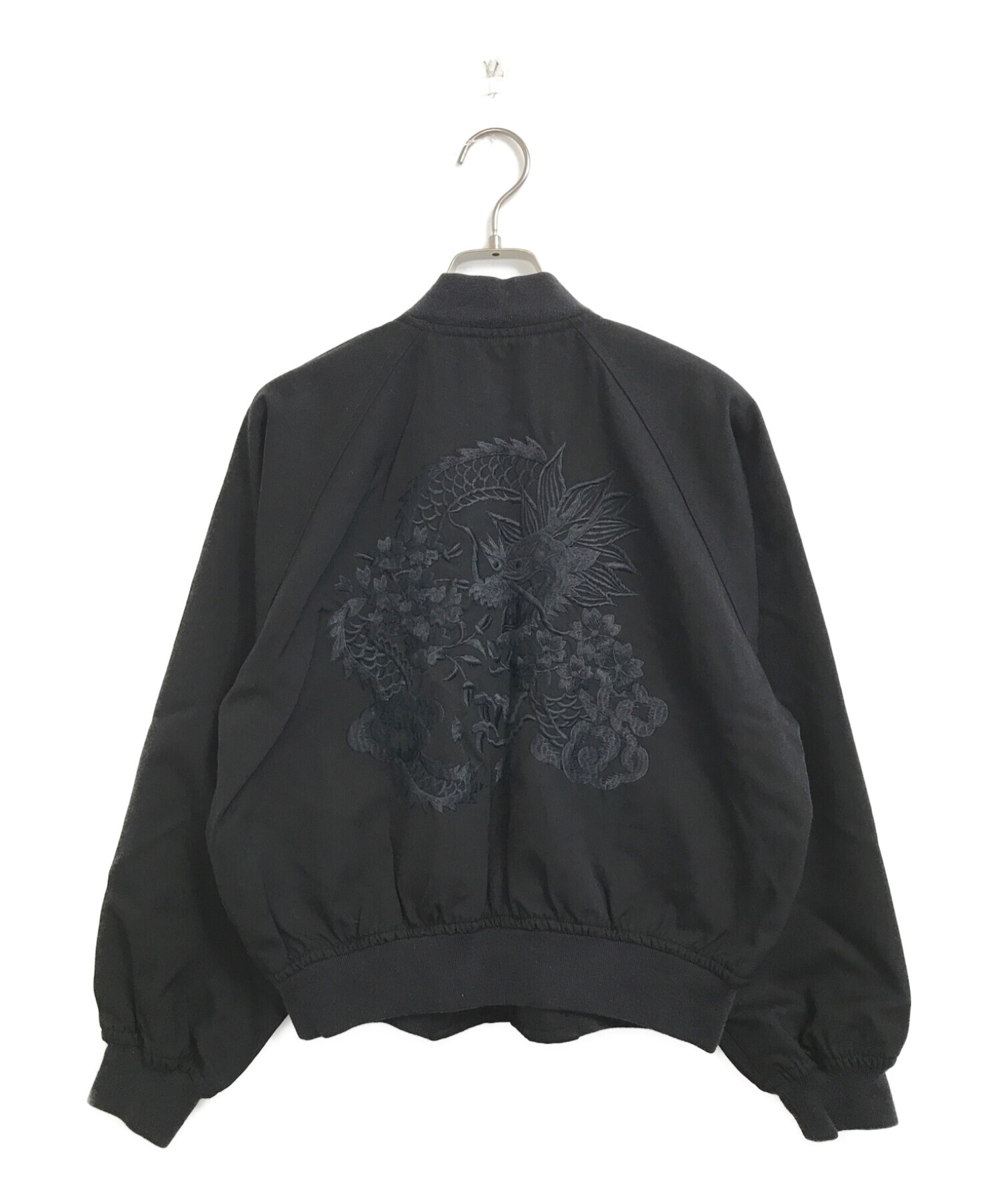 COMME des GARCONS (コムデギャルソン) [OLD]スカ刺繍ボンバージャケット ブラック サイズ:S