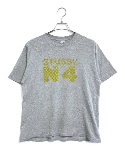 stussy（ステューシー）stussy (ステューシー) [古着]モノグラムN4ロゴTシャツ グレー サイズ:Lの古着・服飾アイテム