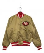49ersフォーティナイナーズ）の古着「[古着]サテンジャケット」｜ゴールド