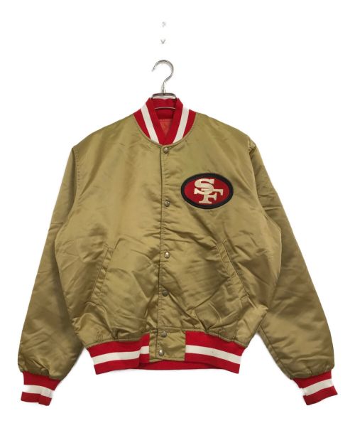 49ers（フォーティナイナーズ）49ers (フォーティナイナーズ)  [古着]サテンジャケット ゴールド サイズ:Lの古着・服飾アイテム