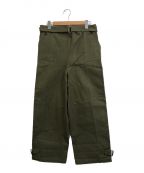 VINTAGE MILITARYヴィンテージ ミリタリー）の古着「[古着]FRENCH ARMY M-38 MOTORCYCLE PANTS」｜カーキ