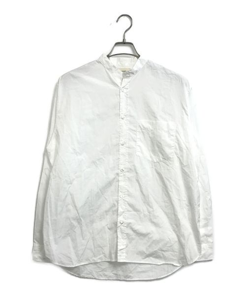 The CLASIK（ザ クラシック）The CLASIK (ザ クラシック) COLLARLESS SHIRT ホワイト サイズ:46の古着・服飾アイテム