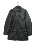 DKNY（ダナキャランニューヨーク）の古着「 [OLD]レザーカーコート」｜ブラック