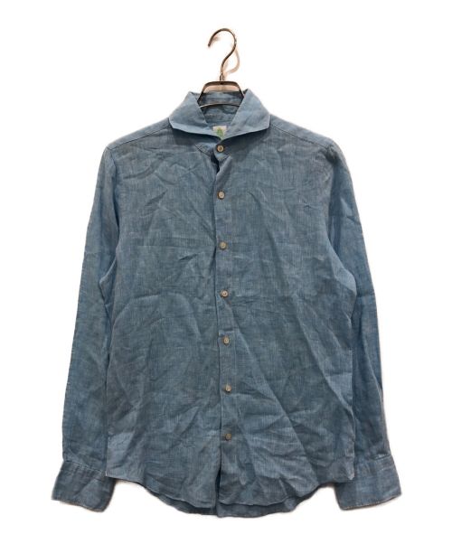 finamore（フィナモレ）finamore (フィナモレ) シャツ ブルー サイズ:Mの古着・服飾アイテム