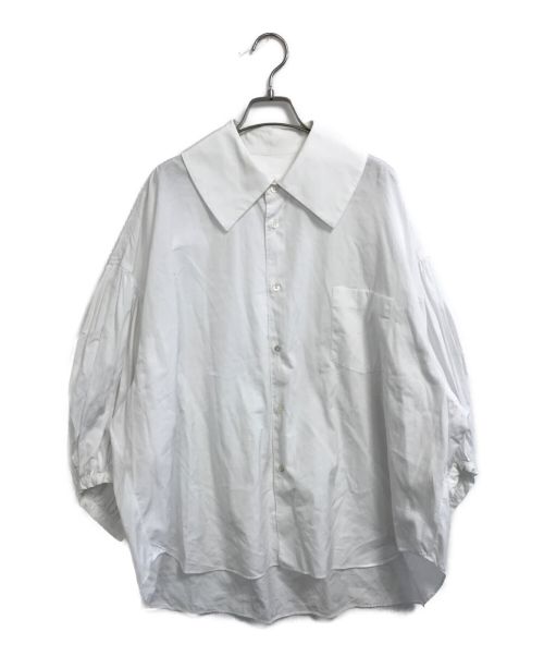 COMME des GARCONS GIRL（コムデギャルソンガール）COMME des GARCONS GIRL (コムデギャルソンガール) ワイドカラーバルーンスリーブシャツ ホワイト サイズ:Sの古着・服飾アイテム