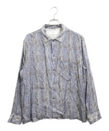 TOGA VIRILIS（トーガ ビリリース）の古着「プリントキュプラオープンカラーシャツ」｜ブルー
