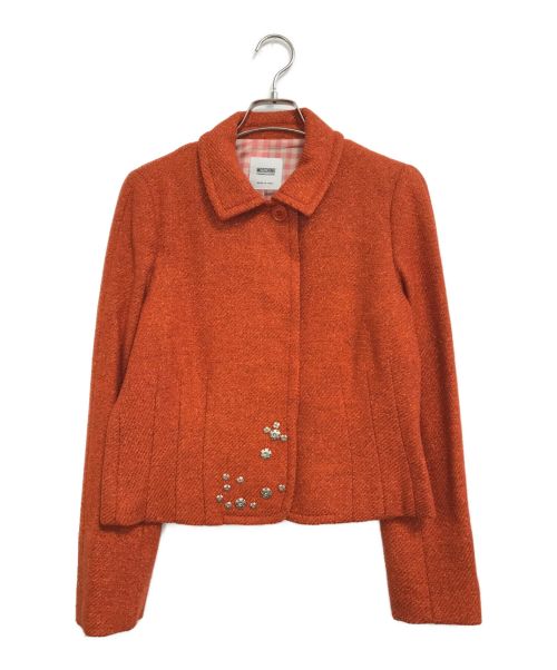 MOSCHINO（モスキーノ）MOSCHINO (モスキーノ)  [OLD]ツイードジャケット オレンジ サイズ:44の古着・服飾アイテム