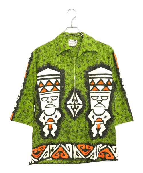 keone（ケオネ）keone (ケオネ) ヴィンテージアロハシャツ グリーン サイズ:Sの古着・服飾アイテム