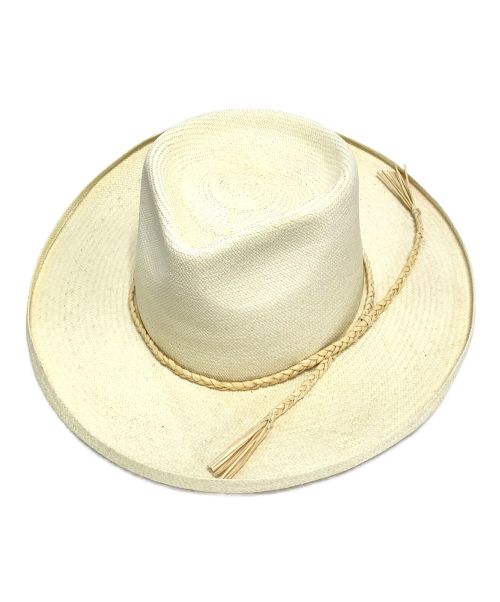 STETSON（ステットソン）STETSON (ステットソン) つば広パナマ中折れ帽 アイボリー サイズ:59cm 未使用品の古着・服飾アイテム