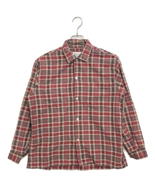 TOWN CRAFT（タウンクラフト）TOWN CRAFT (タウンクラフト) [古着]オープンカラーチェックシャツ レッド サイズ:Mの古着・服飾アイテム