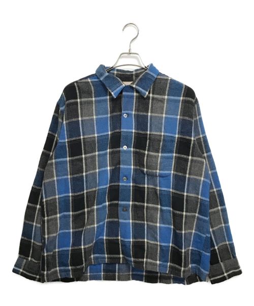 Pilgrim（ピルグリム）Pilgrim (ピルグリム) [古着]ウールシャツ ブルー サイズ:XLの古着・服飾アイテム