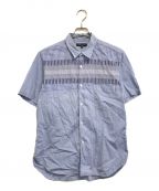 COMME des GARCONS HOMMEコムデギャルソン オム）の古着「パッチワークシャツ」｜ブルー