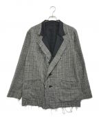 s’yteサイト）の古着「GLEN CHECK REVERSIBLE JACKET WITH SWITCHOVER」｜グレー