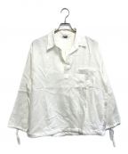 WELCOME RAINウェルカム レイン）の古着「スキッパープルオーバーシャツ」｜ホワイト
