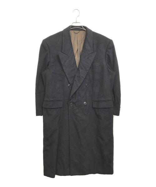 LANVIN（ライバン）LANVIN (ライバン) カシミヤ混ダブルロングコート ブラック サイズ:H50-26の古着・服飾アイテム
