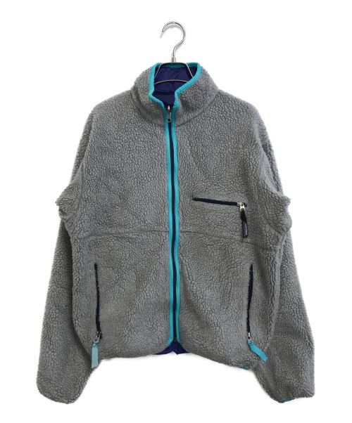 Patagonia（パタゴニア）Patagonia (パタゴニア) グリセードフリースジャケット ヘザーグレー×パープル サイズ:Sの古着・服飾アイテム