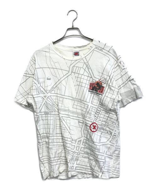 NIKE（ナイキ）NIKE (ナイキ) オールオーバーマッププリントTシャツ ホワイト サイズ:Lの古着・服飾アイテム