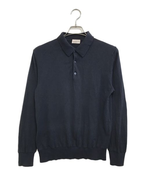 MONCLER（モンクレール）MONCLER (モンクレール) ニットポロシャツ ネイビー サイズ:Mの古着・服飾アイテム