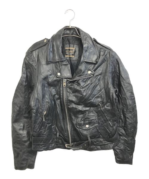 cooper（クーパー）COOPER (クーパー) 70’sダブルライダースジャケット ブラック サイズ:42の古着・服飾アイテム