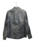 GUCCI (グッチ) エンボスロゴレザーシャツジャケット ブラック サイズ:46：89800円