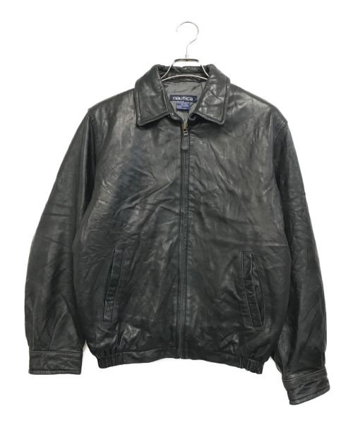 NAUTICA（ノーティカ）NAUTICA (ノーティカ) 90’sジップレザージャケット ブラック サイズ:38の古着・服飾アイテム