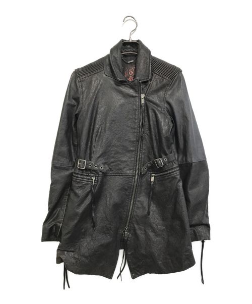 DIESEL（ディーゼル）DIESEL (ディーゼル) レザージャケット ブラック サイズ:Sの古着・服飾アイテム