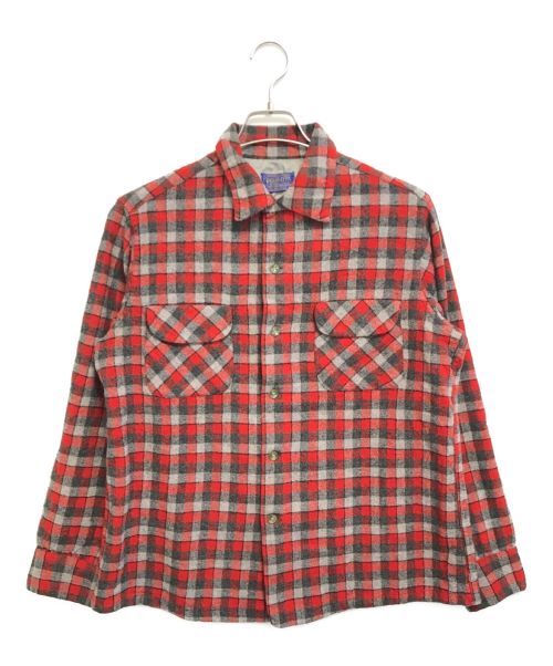 PENDLETON（ペンドルトン）PENDLETON (ペンドルトン) 60’sチェックシャツ レッド サイズ:Lの古着・服飾アイテム