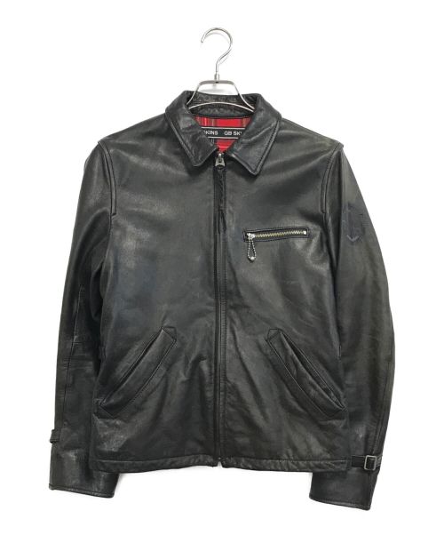 GB SKINS（ジービースキンズ）GB SKINS (ジービースキンズ) レザージャケット ブラウン サイズ:38の古着・服飾アイテム