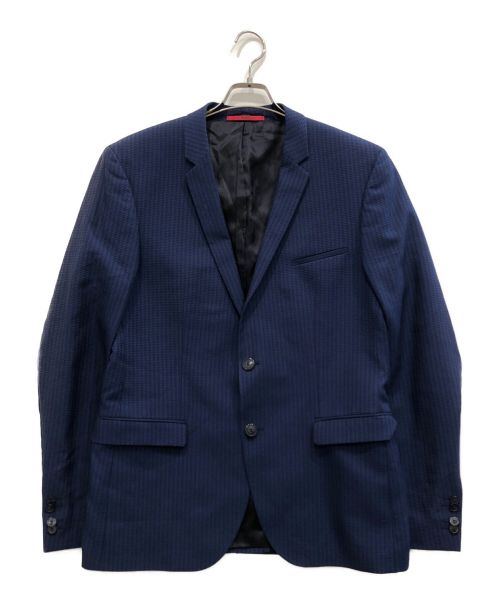 HUGO BOSS（ヒューゴ ボス）HUGO BOSS (ヒューゴ ボス) 2Bテーラードジャケット ブルー サイズ:52の古着・服飾アイテム