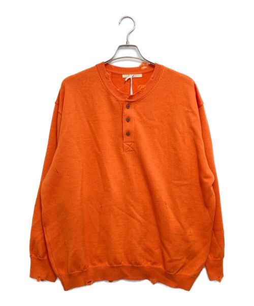 mill（ミル）mill (ミル) CRASH HENLEY NECK SWEATER オレンジ サイズ:2 未使用品の古着・服飾アイテム