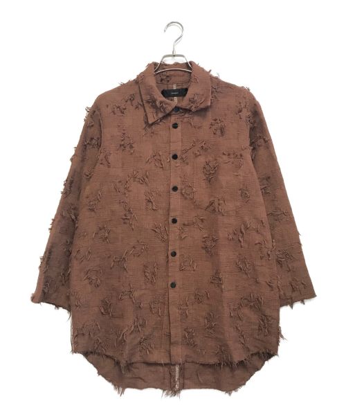 MINUS（マイナス）MINUS (マイナス) ボロシャツジャケット ブラウン サイズ:表記なしの古着・服飾アイテム