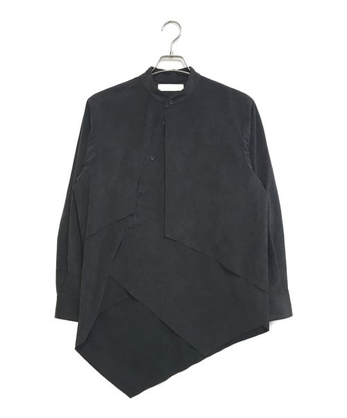 ETHOSENS（エトセンス）ETHOSENS (エトセンス) ノーカラーシャツ ブラック サイズ:表記なしの古着・服飾アイテム