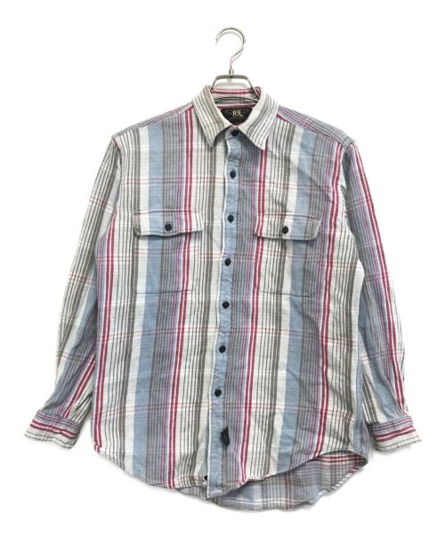 RRL（ダブルアールエル）RRL (ダブルアールエル) チェックネルシャツ スカイブルー サイズ:Sの古着・服飾アイテム