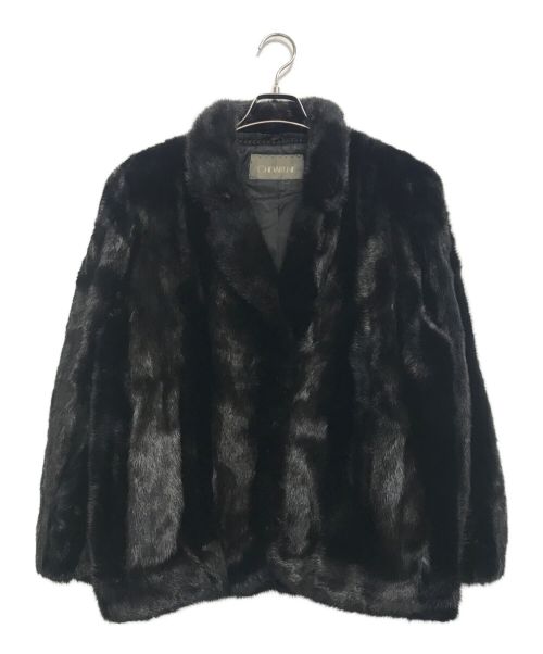 CHEVAREINE（シュヴァレーヌ）CHEVAREINE (シュヴァレーヌ) ミンクファージャケット ブラック サイズ:表記なしの古着・服飾アイテム