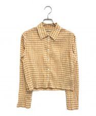 paloma wool (パロマウール) チェックシャツ ブラウン サイズ:S