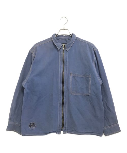 Drill（ドリル）Drill (ドリル) ジップアップジャケット ブルー サイズ:Lの古着・服飾アイテム