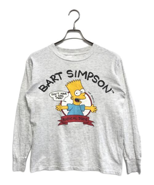 キャラクターロングスリーブTシャツ (キャラクターロングスリーブTシャツ) 80s simpsons(シンプソンズ) キャラクターロングスリーブTシャツ グレー サイズ:M