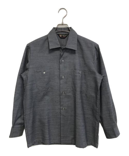 D'LOOK SHIRT (ディールック・シャツ) オープンカラーネップシャツ グレー サイズ:M