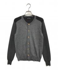tricot COMME des GARCONS (トリココムデギャルソン) 切替ニットカーディガン グレー サイズ:表記なし