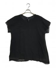 COMME des GARCONS COMME des GARCONS (コムデギャルソン コムデギャルソン) 染加工レイヤードブラウス ネイビー サイズ:M