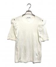 COMME des GARCONS COMME des GARCONS (コムデギャルソン コムデギャルソン) 半袖フリルニット ホワイト サイズ:M