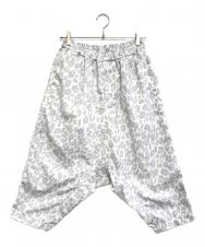 BLACK COMME des GARCONS (ブラックコムデギャルソン) レオパード サルエル パンツ ホワイト サイズ:XS