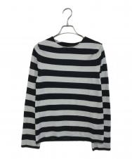 BLACK COMME des GARCONS (ブラックコムデギャルソン) ボーダーニット ブラック サイズ:S