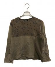 tricot COMME des GARCONS (トリココムデギャルソン) 縮絨切替ニット カーキ サイズ:表記なし