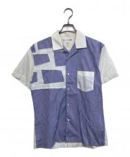 COMME des GARCONS SHIRT (コムデギャルソンシャツ) パッチワークシャツ ブルー サイズ:ｓ