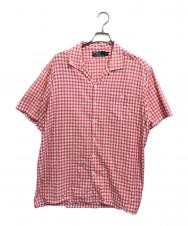 POLO RALPH LAUREN (ポロ・ラルフローレン) ギンガムチェックオープンカラーシャツ ピンク サイズ:XL