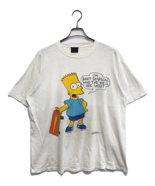 キャラクターTシャツ (キャラクターTシャツ) 80s The Simpsons(シンプソンズ) キャラクターTシャツ ホワイト サイズ:XL