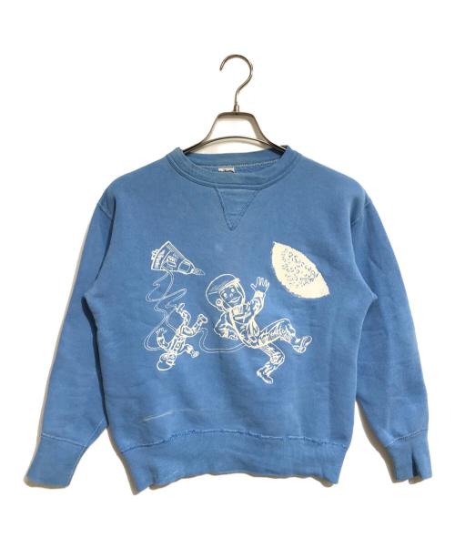 VINTAGE (ヴィンテージ) 前Vフロッキープリントスウェット スカイブルー サイズ:表記なし